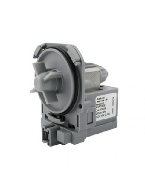 Помпа (насос) для пральної машини 15123F Askoll 30 Вт M221 (контакти спарені спереду, на 3 засувки)