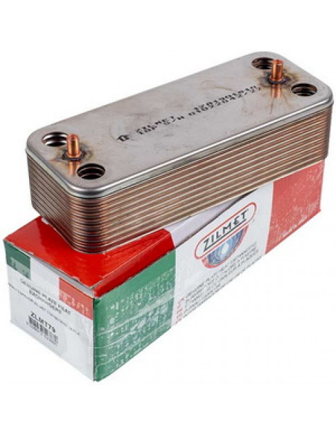 Теплообмінник пластинчастий ГВП Zilmet (18 пластин) для газового котла 17A1901810