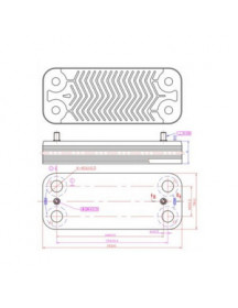 Теплообмінник пластинчастий ГВП (10 пластин) для газового котла 17B1901000