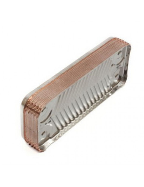 Теплообмінник пластинчастий ГВП (12 пластин) для газового котла 17B1901200 Теплообмінник пластинчастий ГВП (12 пластин) для газового котла 17B1901200