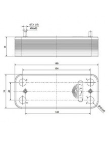 Теплообмінник пластинчастий ГВП Zilmet (12 пластин) для газового котла Beretta City, Mynute, Exclusive 17B1901201 Теплообмінник пластинчастий ГВП Zilmet (12 пластин) для газового котла Beretta City, Mynute, Exclusive 17B1901201