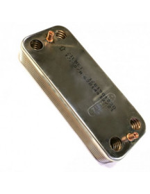 Теплообмінник пластинчастий ГВП Zilmet (12 пластин) для газового котла Airfel Digifix Duo 17B1901230 Теплообмінник пластинчастий ГВП Zilmet (12 пластин) для газового котла Airfel Digifix Duo 17B1901230