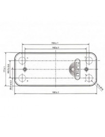 Теплообмінник пластинчастий ГВП Zilmet (12 пластин) для газового котла Ariston BS/Clas/Genus/Egis Plus 17B1901244 Теплообмінник пластинчастий ГВП Zilmet (12 пластин) для газового котла Ariston BS/Clas/Genus/Egis Plus 17B1901244