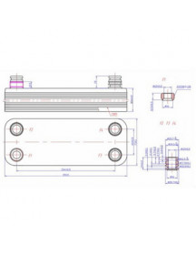 Теплообмінник пластинчастий ГВП (14 пластин) для газового котла Vaillant 17B1901415 Теплообмінник пластинчастий ГВП (14 пластин) для газового котла Vaillant 17B1901415