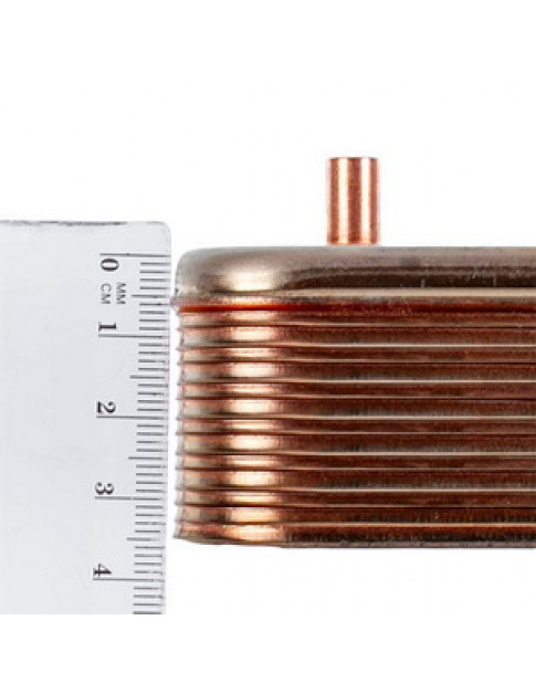 Теплообмінник пластинчастий ГВП Zilmet (14 пл.) для газового котла Ariston, Chaffoteaux 17B1901444