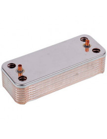 Теплообмінник пластинчастий ГВП (16 пластин) для газового котла Ariston, Сhaffoteaux 17B1901644