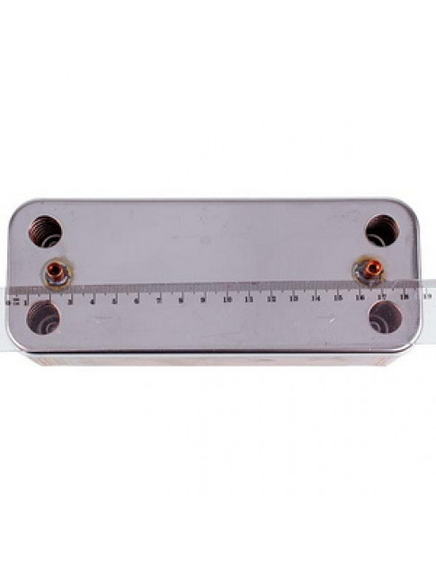 Теплообмінник пластинчастий ГВП (16 пластин) для газового котла Ariston, Сhaffoteaux 17B1901644