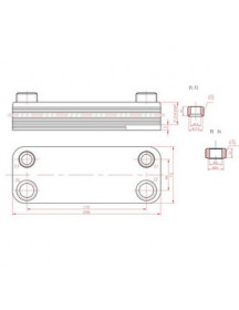 Теплообмінник пластинчастий ГВП (12 пластин) для газового котла Termet Mini Max Plus GCO-DP-13-10 17B2071202 Теплообмінник пластинчастий ГВП (12 пластин) для газового котла Termet Mini Max Plus GCO-DP-13-10 17B2071202