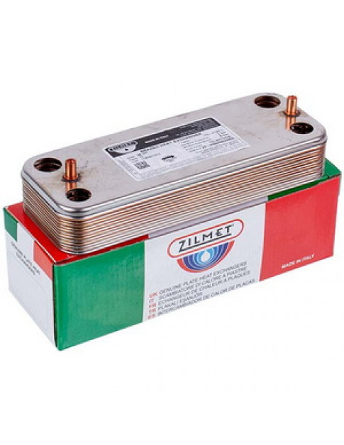 Теплообмінник пластинчастий ГВП Zilmet (12 пластин) для газового котла Saunier Duval Themaclassic, Isotwin 17B2071213