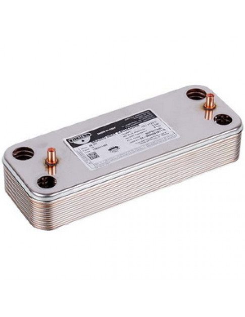Теплообмінник пластинчастий ГВП Zilmet (14 пластин) для газового котла Baxi ECO-3, Eco 4S, Luna, Westen Energy 17B2071400 Теплообмінник пластинчастий ГВП Zilmet (14 пластин) для газового котла Baxi ECO-3, Eco 4S, Luna, Westen Energy 17B2071400