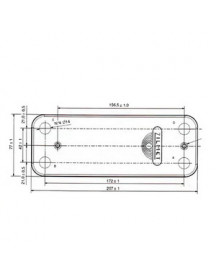 Теплообмінник пластинчастий ГВП Zilmet (14 пластин) для газового котла Baxi ECO-3, Eco 4S, Luna, Westen Energy 17B2071400 Теплообмінник пластинчастий ГВП Zilmet (14 пластин) для газового котла Baxi ECO-3, Eco 4S, Luna, Westen Energy 17B2071400