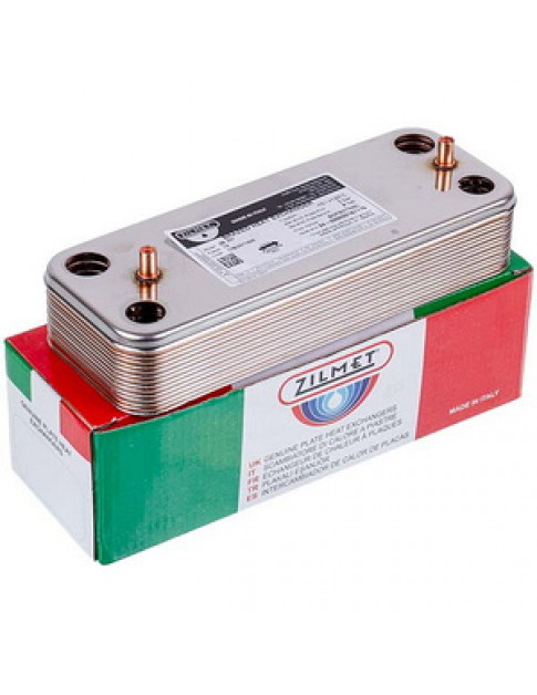 Теплообмінник пластинчастий ГВП Zilmet (14 пластин) для газового котла Baxi ECO-3, Eco 4S, Luna, Westen Energy 17B2071400 Теплообмінник пластинчастий ГВП Zilmet (14 пластин) для газового котла Baxi ECO-3, Eco 4S, Luna, Westen Energy 17B2071400