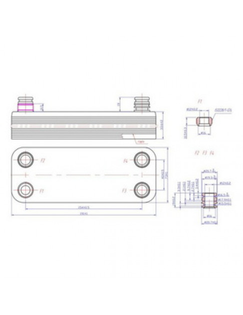 Теплообмінник пластинчастий ГВП (18 пластин) для газового котла Vaillant 20161220