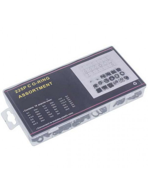 Набір кілець O-Ring 225С  (18 видів, 225 шт.) для автомобільного кондиціонера