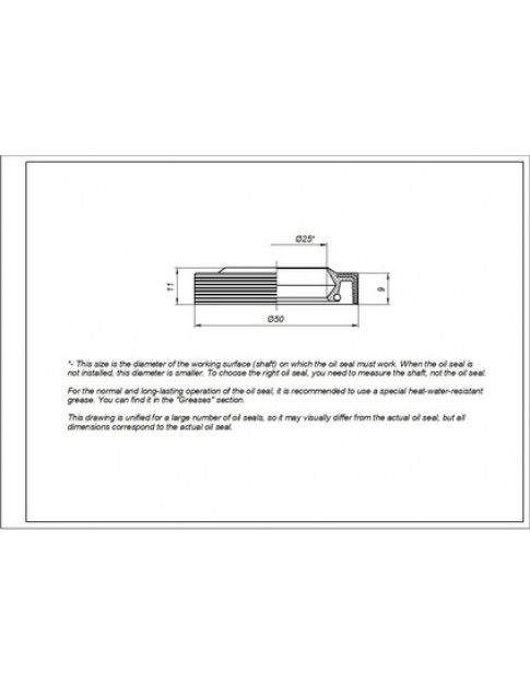 Сальник 25*50*9/11mm 2823410100 для пральної машини Beko