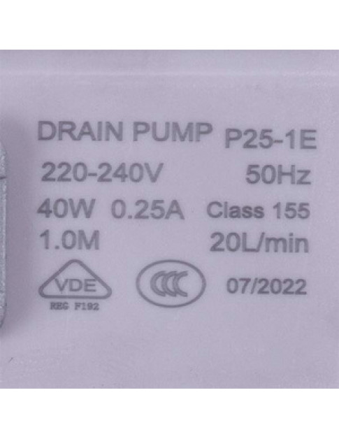 Помпа (насос) для стиральной машины 292090 Drain Pump 40W P25-1E 0.2A (медная обмотка) Помпа (насос) для стиральной машины 292090 Drain Pump 40W P25-1E 0.2A (медная обмотка)