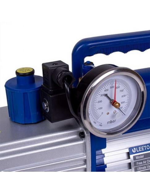 Вакуумный насос с манометром LEETO 2XZ-4А-SV (2 ступени 226 л/мин)