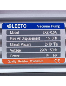Вакумний насос LEETO 2XZ-0,5A/C  (2 ступ./42 літ/хв.)