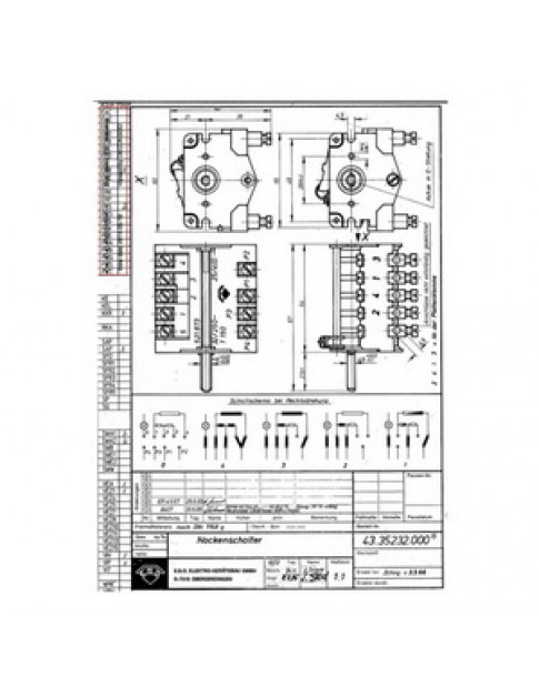 Перемикач режимів EGO 43.35232.000 300105 32A (5 позицій)