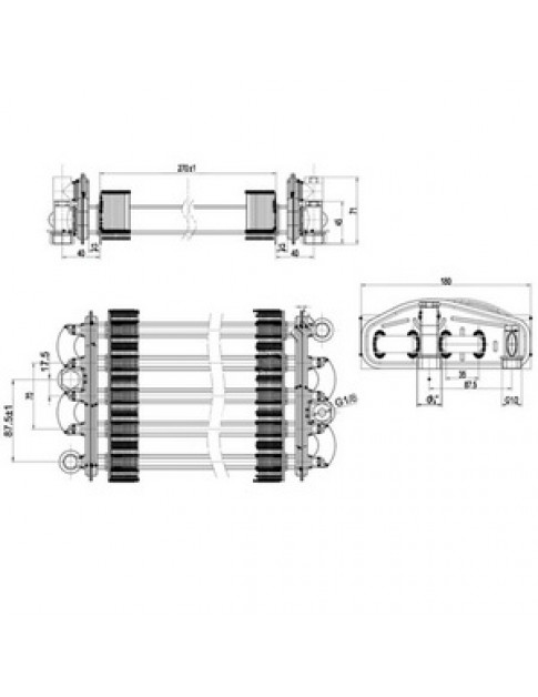 Теплообмінник бітермічний (87 ламелей) для газового котла Demrad Tayros BK/HK 124 3001020005