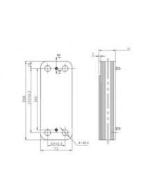 Теплообмінник пластинчастий ГВП (12 пластин) для газового котла Demrad 3003200026 Теплообмінник пластинчастий ГВП (12 пластин) для газового котла Demrad 3003200026