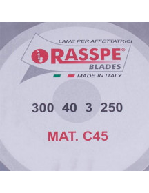 Ніж для слайсера Rasspe 300 40 3 250 E7 D=300mm (300x250x40x3mm)