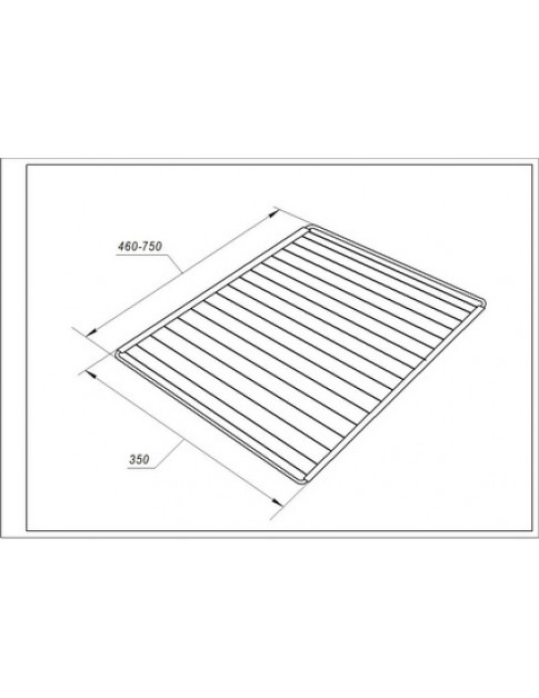 Решітка розсувна для духовки 460-750x350mm 300CU80 (універсальна) Решітка розсувна для духовки 460-750x350mm 300CU80 (універсальна)