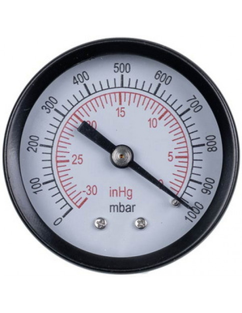 Манометр (вакуумметр) VALUE 310500106 (D корпусу= 50mm, підключення ззаду) Манометр (вакуумметр) VALUE 310500106 (D корпусу= 50mm, підключення ззаду)