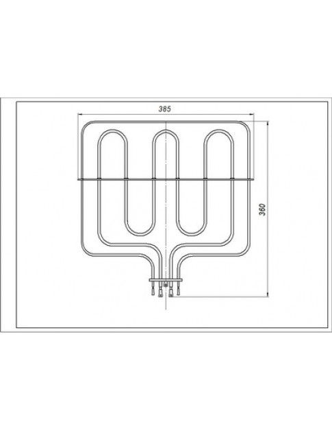 Vestel 32017631 Sahterm Тен верхній (гриль) для духовки