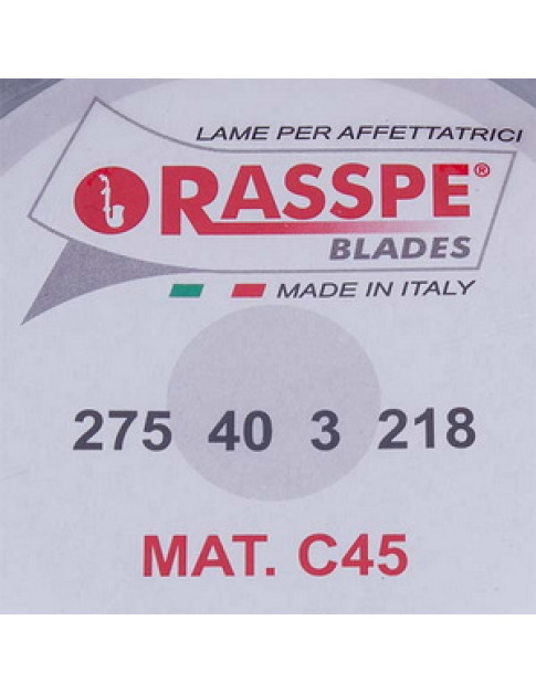 Ніж для слайсера Rasspe 3275.00 D D=275mm (275x218x40x3mm)