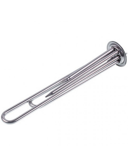 Тен для бойлера 34013090000 EAZIL 2000W L=305mm (нержавіюча сталь), фланець 64mm, 2 трубки під датчик, анод M6