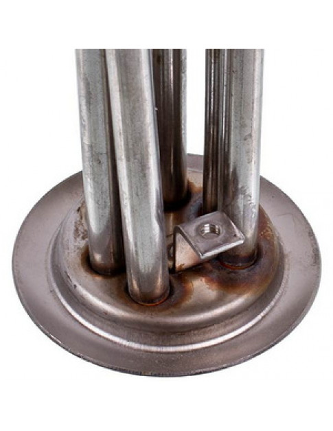 Тен для бойлера 34013090000 2000W (нержавійка) L=300mm фланець 63mm, 2 трубки під датчик анод M4