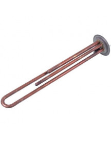 Тен для бойлера 34013320000 Kawai 1300W (мідь) L=310mm фланець 64mm, 2 трубки (під анод M4)