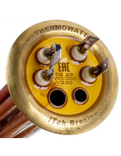 Тен для бойлера &apos&aposблискавка&apos&apos 3401336 Thermowatt 2000W (мідний), фланець 64mm L=335mm (під анод M4)