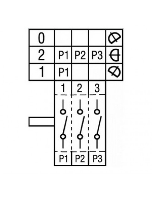 Перемикач режимів GOTTAK 8603000 для посудомийної машини Fagor 345492 16A (3 позиції)