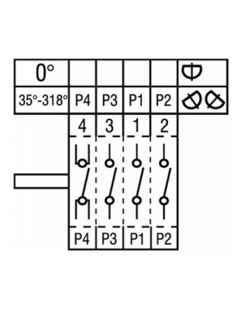 Потенціометр перемикач кулачковий для обладнання Zanussi, Electrolux 0K5063 346984