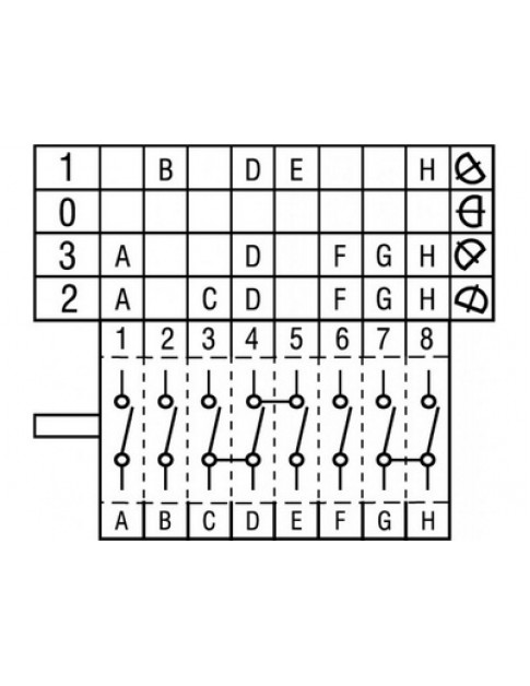 Перемикач режимів GOTTAK 8608040 для посудомийної машини Fagor 347817 16A (4 позиції)