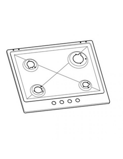 Рабоча поверхня для газової панелі Zanussi 3532397019