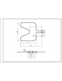 Zanussi 3570635015 нижний нагревательный элемент 1000Вт для духовки