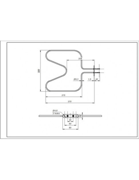 Zanussi 3570635015 Тен нижній 1000W для духовки 