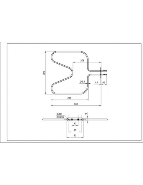 Тен нижній для духовки Zanussi 3570635015 Тен нижній для духовки Zanussi 3570635015