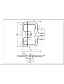 Тен верхній (гриль) 2700W 240V для духовки Electrolux 3570797047