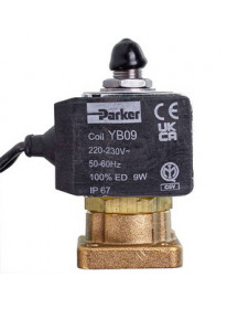 Клапан електромагнітний для кавомашини Parker 370060 3-х ходовий VE-128 (котушка YB09) 230V AC
