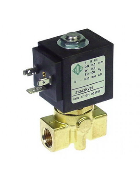 Клапан електромагнітний ODE 370145 2-х ходовой (катушка BDV) 230V AC 1/4”