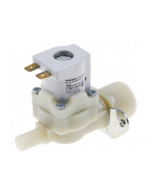 Клапан електромагнітний подачі води для посудомийної машини Interelektrik 370676 1WAY/180/10,5mm 230V AC