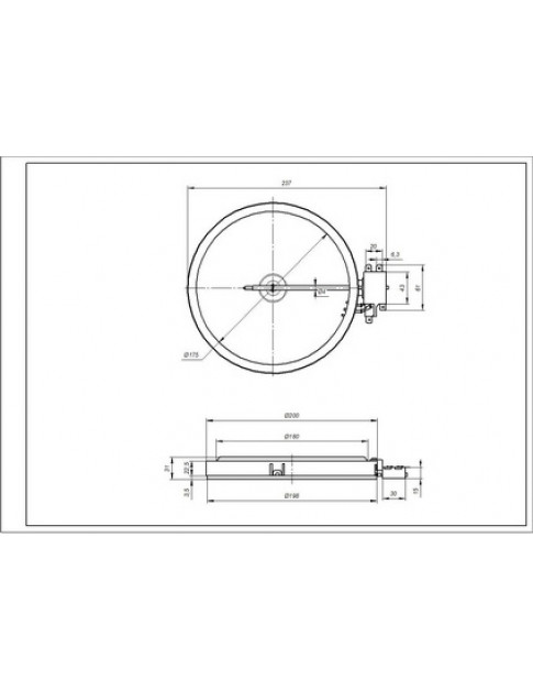 Конфорка для склокерамічної поверхні Electrolux D=180mm 1800W 3740636216