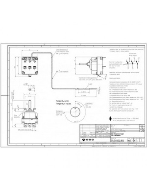 Термостат EGO 55.34052.812 375355 50-300°C