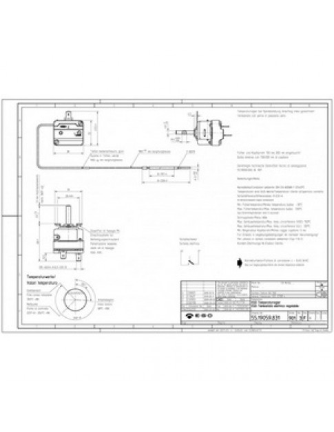 Термостат EGO 55.19059.831 для пароконвектомата Lainox, Zanussi 375667 68-300°C Термостат EGO 55.19059.831 для пароконвектомата Lainox, Zanussi 375667 68-300°C