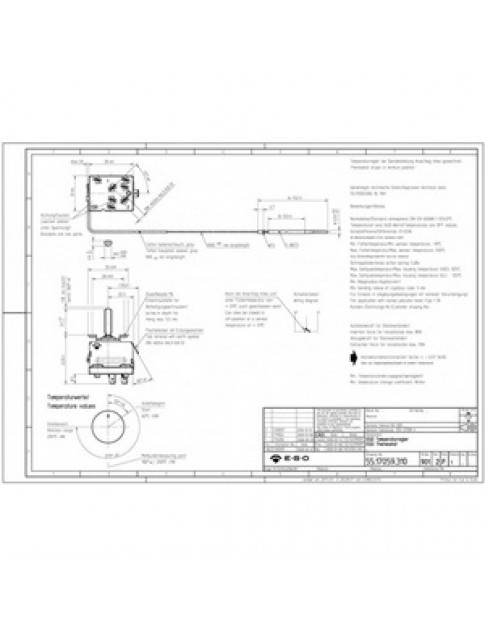 Термостат 55.17059.310 55.17052.130 для конвекційної печі Smeg ALFA EGO 375933 62-295°C