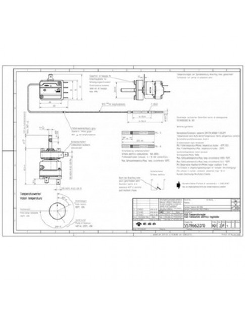 Термостат EGO 55.19662.010 375946 100-350°C